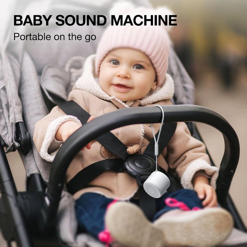 LEICEX Portable Sound Machine for Baby Adults, Travel Sound Machine,15 Non-Looping Sound Timer and Memory Play, Mini White Noise Machine for Sleeping Office Privacy Travel Gift - Image 5